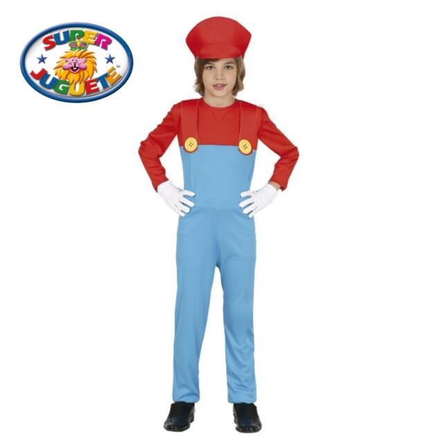 Disfraz Fontanero Estilo Videojuego Clásico
