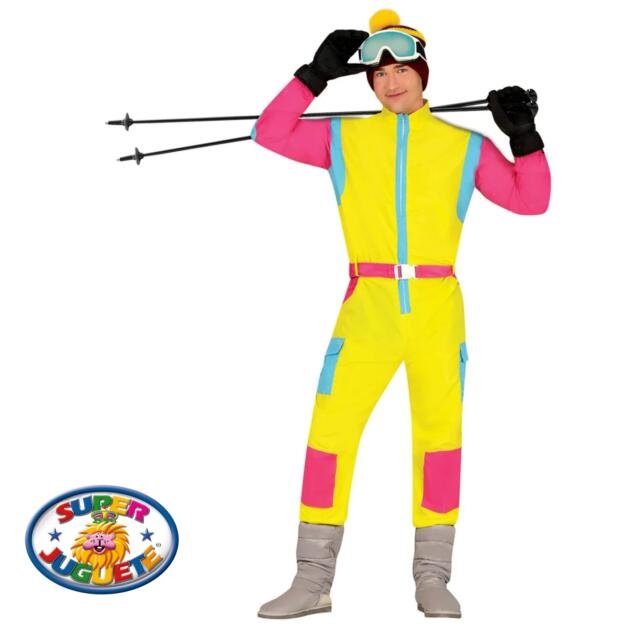 Disfraz Esquiador Años 80 Amarillo Adulto