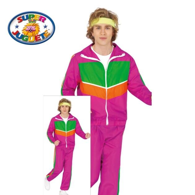 Disfraz Chándal Retro Años 80 Multicolor Adulto