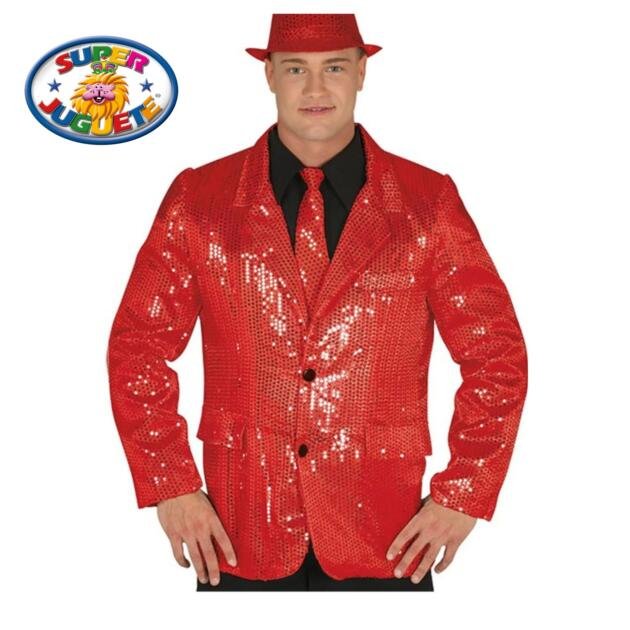 Chaqueta Blazer de Lentejuelas Roja