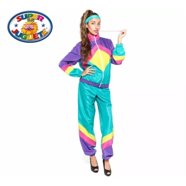 Disfraz Chándal Retro Años 80 Multicolor Adulto Unisex