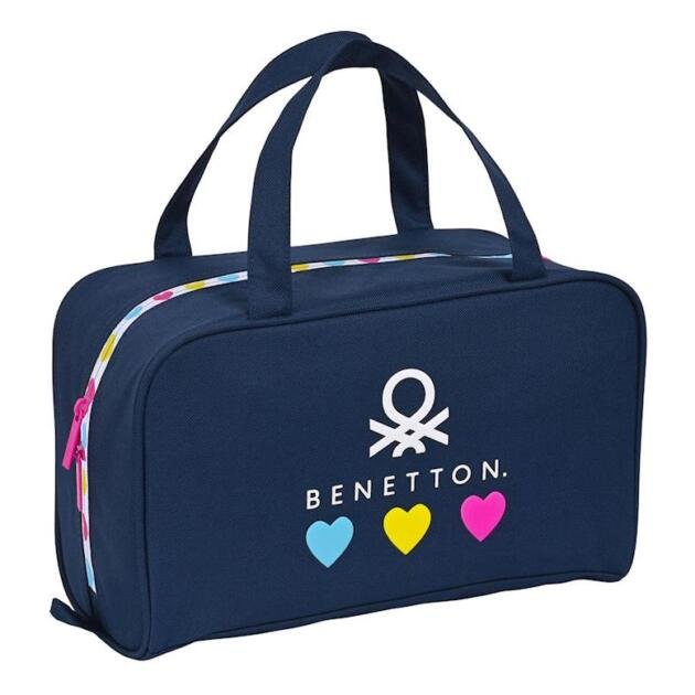 Neceser Rectangular Benetton Love Azul Marino | Organizador Viaje