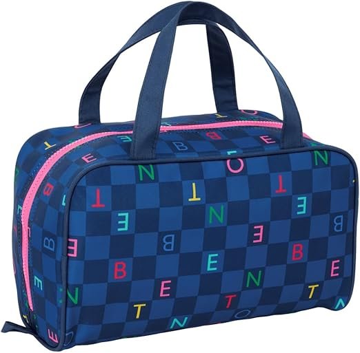 Neceser Rectangular Benetton Letters Azul Marino | Aseo y Viaje - Imagen 3