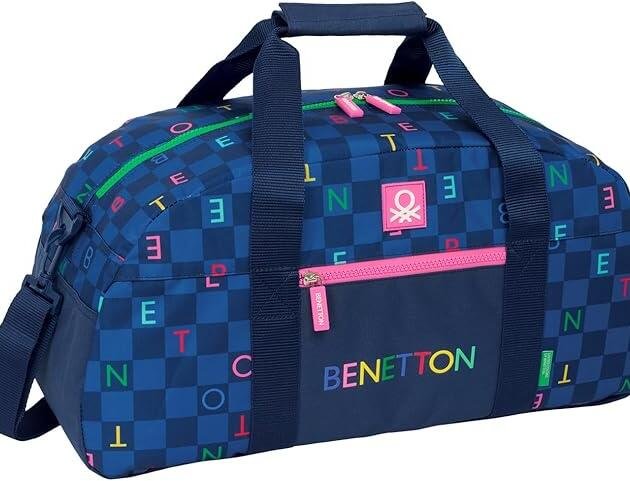 Bolsa de Deporte Benetton Letters Azul Marino | Gym Bag