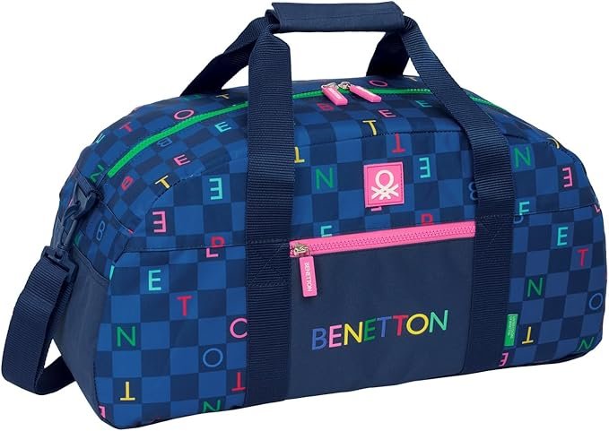 Bolsa de Deporte Benetton Letters Azul Marino | Gym Bag