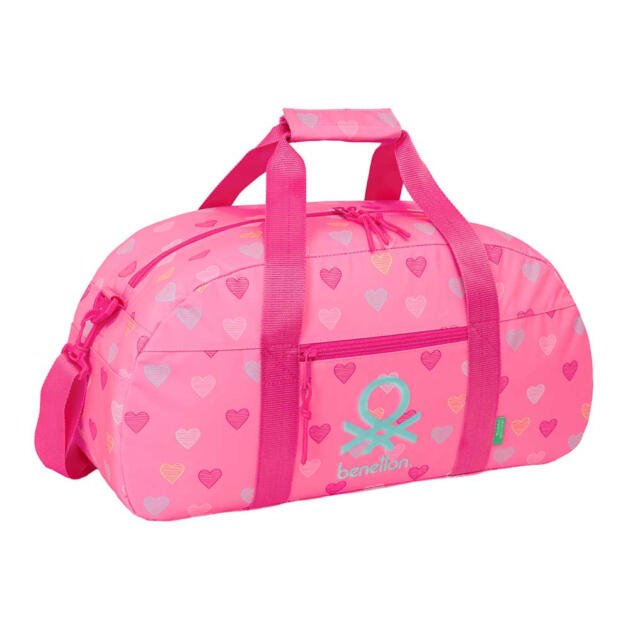 Bolsa de Deporte Rosa con Corazones BENETTON "HEART"