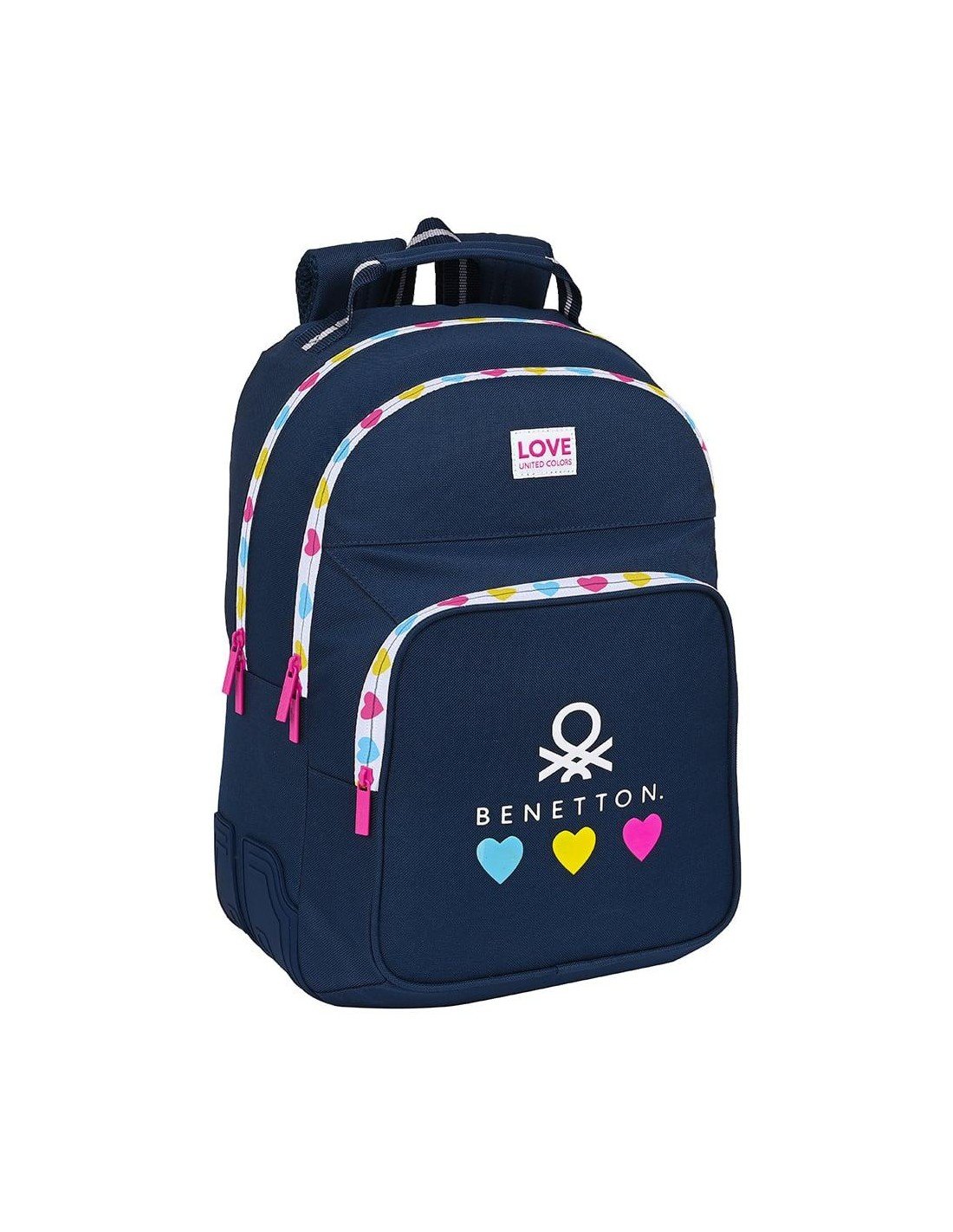 Mochila 42cm doble Benetton Love adaptable a carro