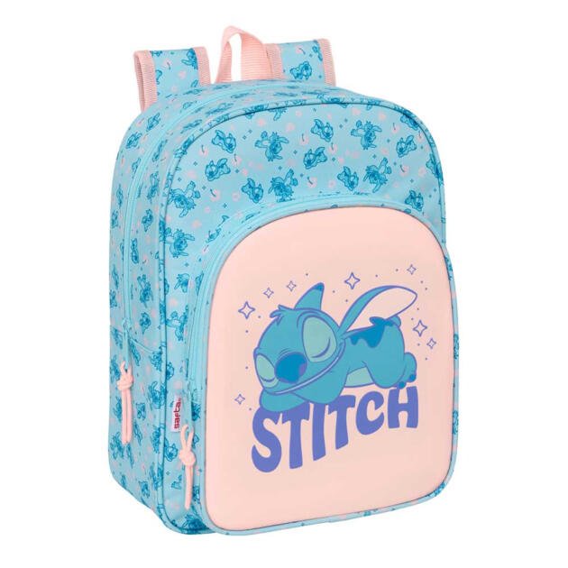 MOCHILA INFANTIL BOLSILLOS STITCH "OHANA" | Adaptable a Carro