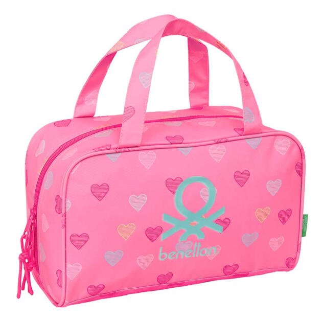 Bolsa de Viaje Corazones con Asas | NECESER RECTANGULAR BENETTON "HEART"