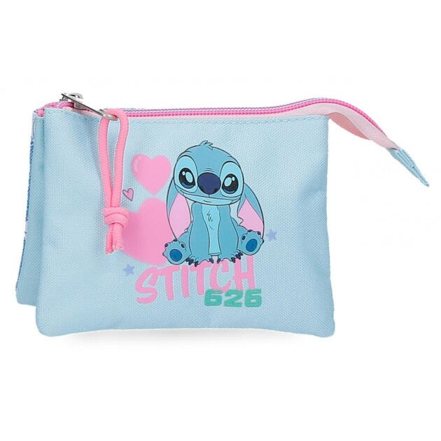 Neceser Triple Stitch Hearts | Estuche 3 Compartimentos Disney