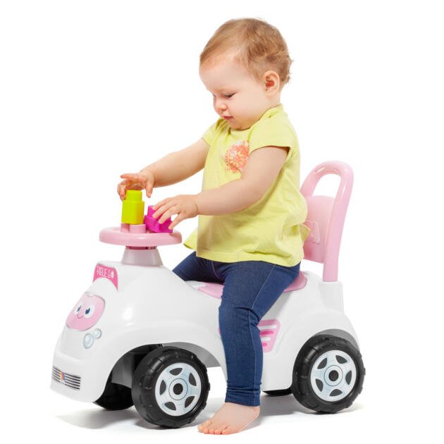 Correpasillos Ribble Go Moltó Rosa con Bloques | Andador Infantil 2 en 1