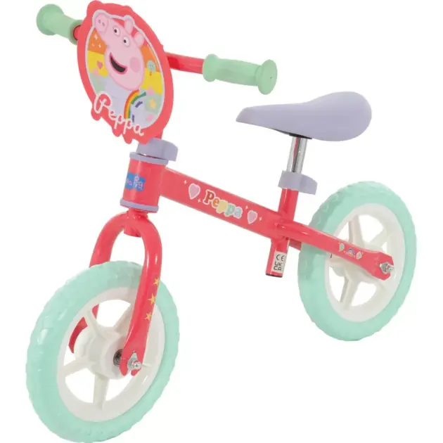 Bicicleta de Equilibrio Peppa Pig Infantil con Luces LED