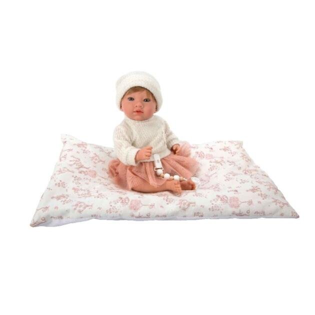 Bebé Reborn Arias Julia Rosa 40 cm con Cojín y Chupete