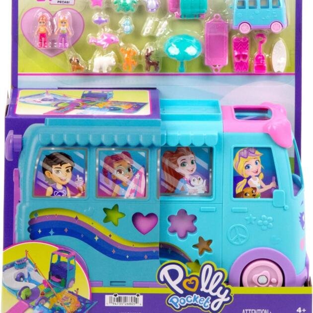 Polly Pocket Aventura en la Autocaravana de Mascotas