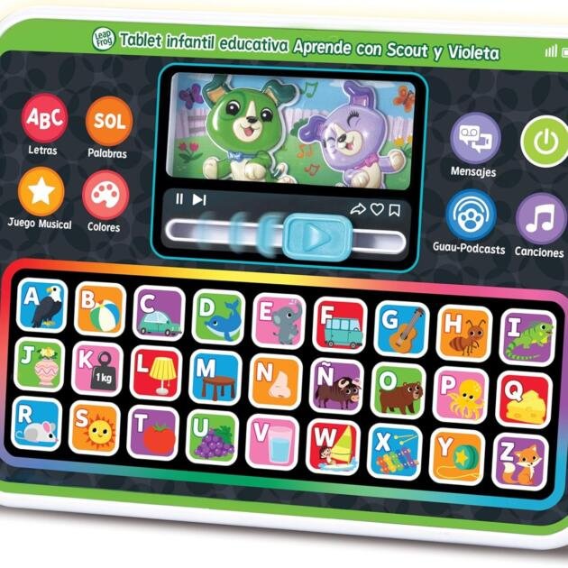 Tablet Infantil Educativa Aprende con Scout y Violeta | 250 Frases, Sonidos y Canciones