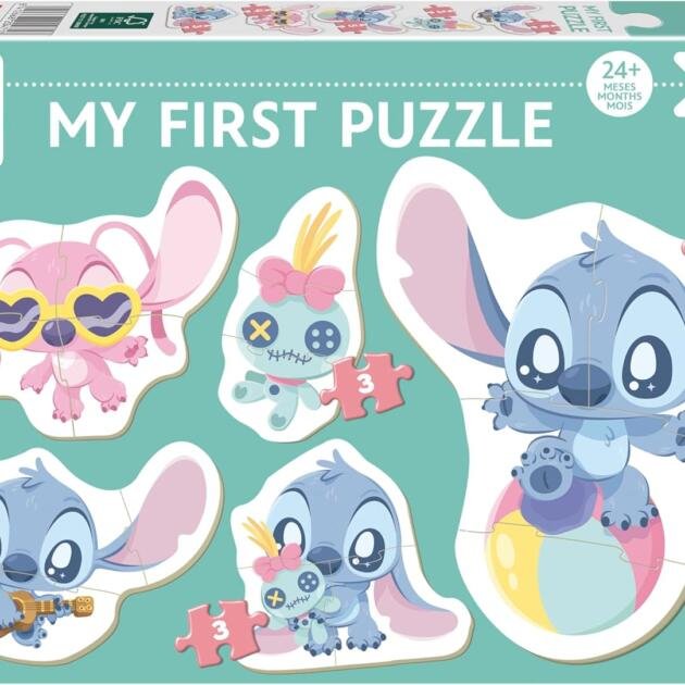 Puzzle Educa My First Puzzle Disney Stitch | 5 Puzzles Progresivos para Bebés +24 Meses