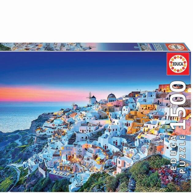 Puzzle Educa Santorini al Atardecer 1500 Piezas