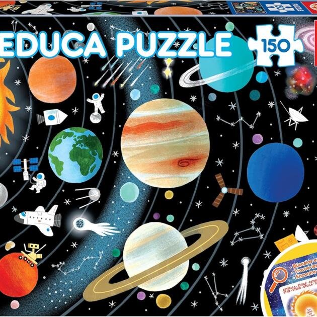 Puzzle Infantil Sistema Solar Educa 150 Piezas 48x34 cm | Juego Educativo Espacial +6 Años