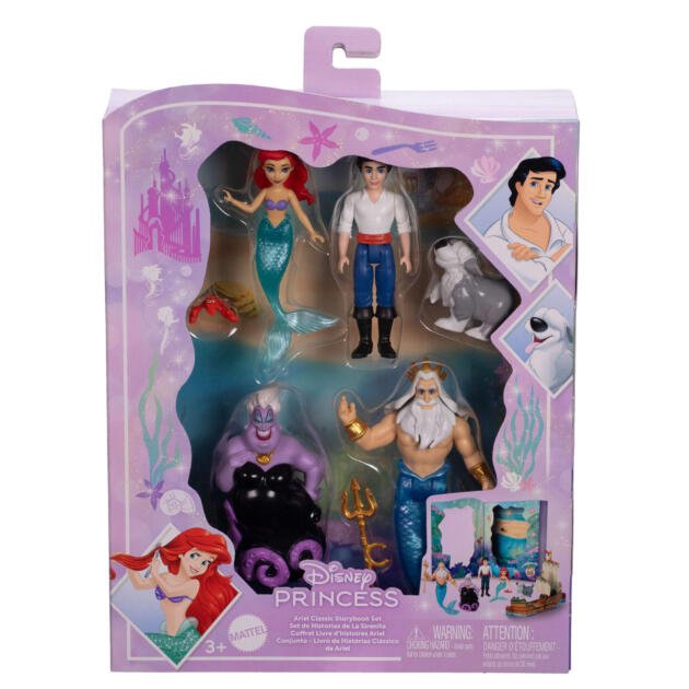 Disney Princess Ariel Classic Storybook Set con Figuras y Escenario