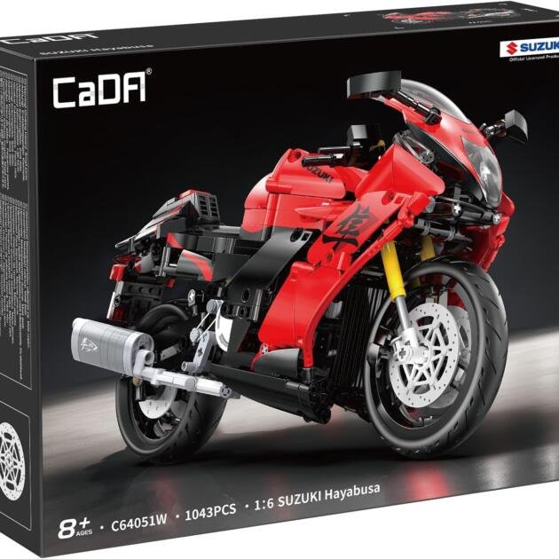 Cadfi Suzuki Hayabusa C64051W | Moto de Construcción Escala 1:6 | 1043 Piezas | Licencia Oficial Suzuki