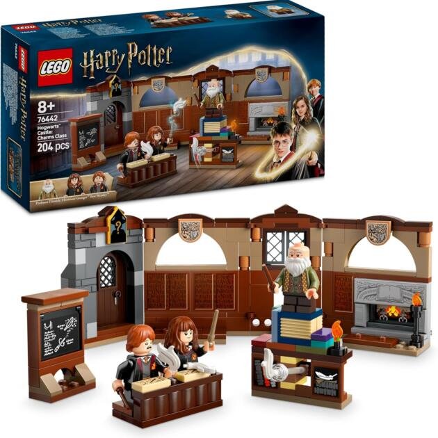 LEGO Harry Potter 76442 Aula de Encantamientos de Hogwarts | 204 Piezas | Con Minifiguras de Hermione, Ron y Flitwick