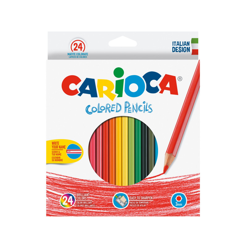 CARIOCA Lápices de color caja de 24 u