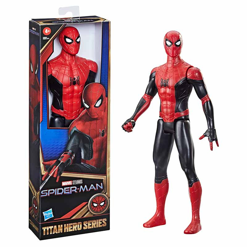 Spiderman Figura Titan 29 cm. Traje Rojo y Negro - Superjuguete Montoro