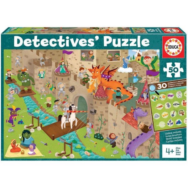 Puzzle EDUCA 50 Piezas - Detectives Castillo