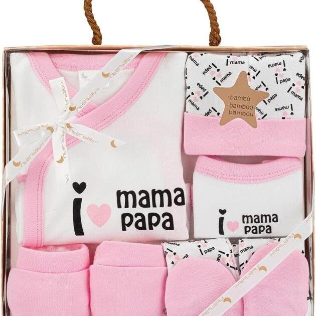 Set Primera puesta de 5 Piezas I Love Mamá Papá