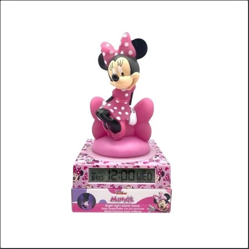 Lámpara Figura Minnie con Despertador y Fecha