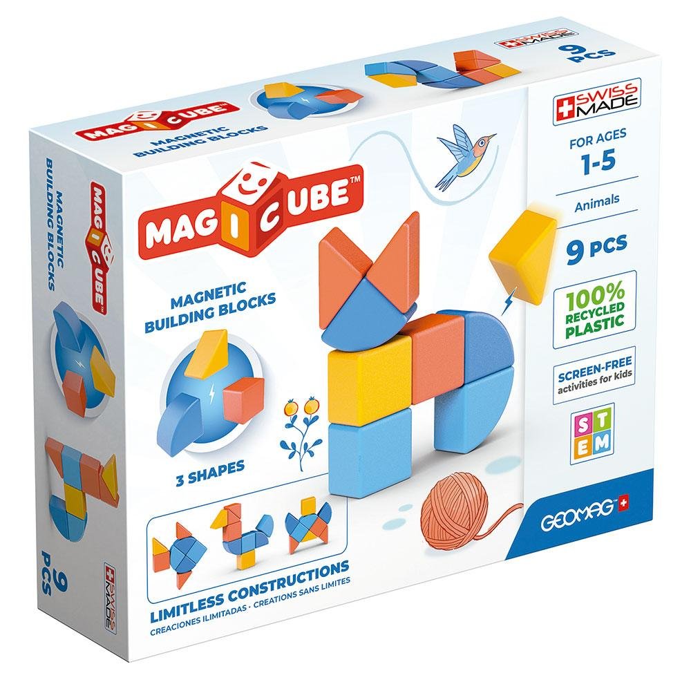 Construcción magnética Magicube animales 9pzas