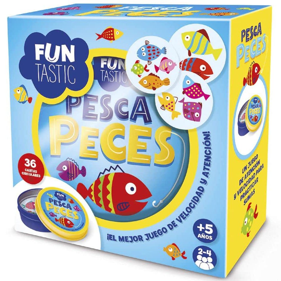 Imagiland Juego Cartas Redondas Fun Tastic “Pesca Peces”