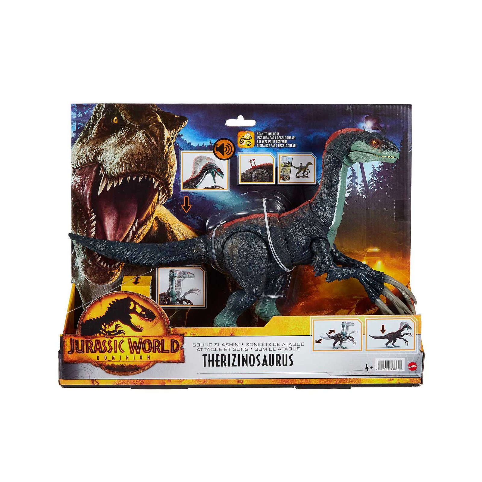 Jurassic World Therizinosaurus Dinosaurio Escapista Con Sonido