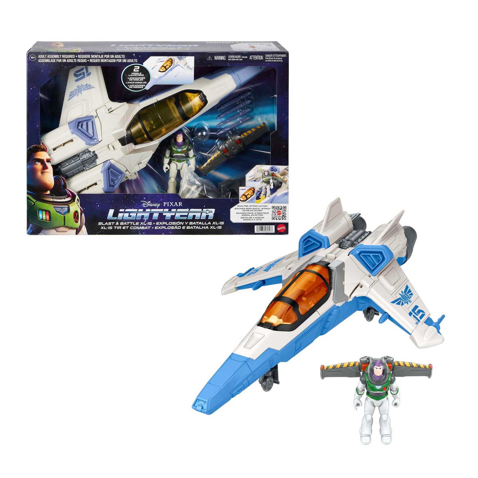 Lightyear Vehículo Explosión y Batalla XL 15 con Figura