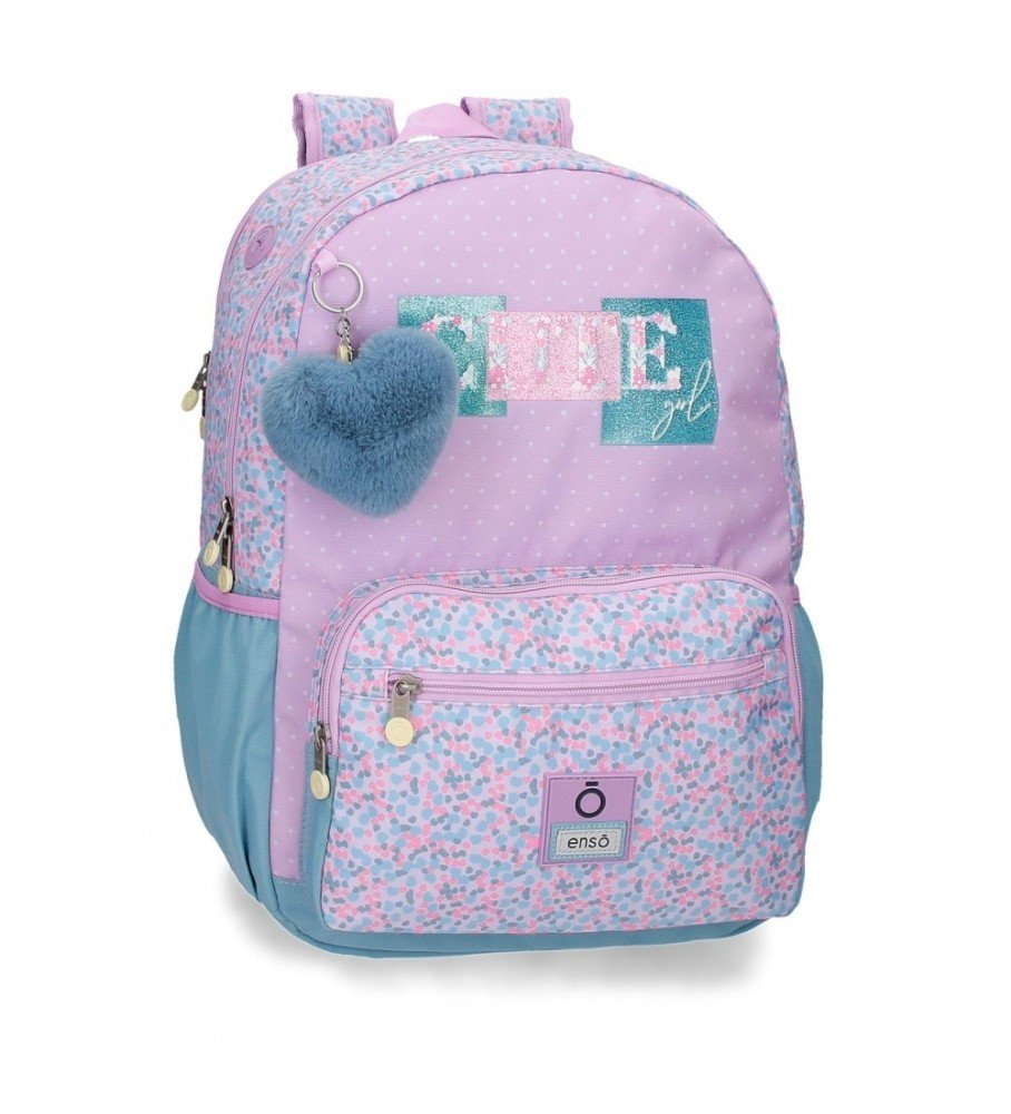 Mochila porta ordenador Enso Cute Girl dos compartimentos lila