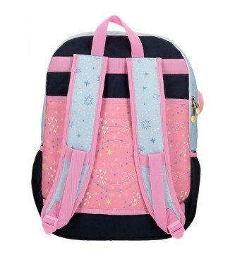 Mochila Enso Dreams Come true dos compartimentos azul-rosa - Imagen 2