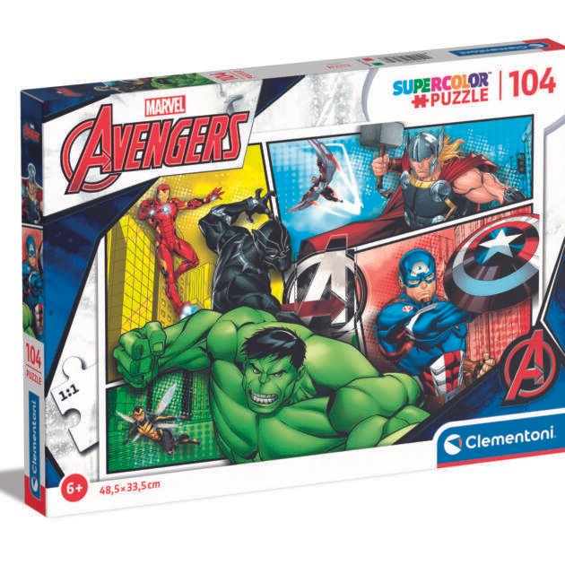 Marvel Avengers - 104 piezas - Supercolor Puzzle