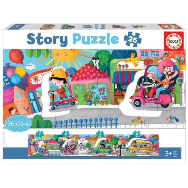 Puzzle Story 26 Piezas Vehículos en la Ciudad