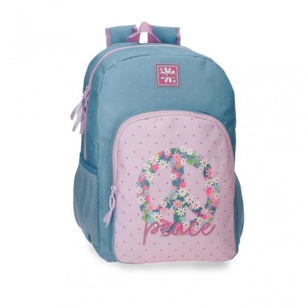 Mochila Escolar Roll Road Peace adaptable 40cm azul
