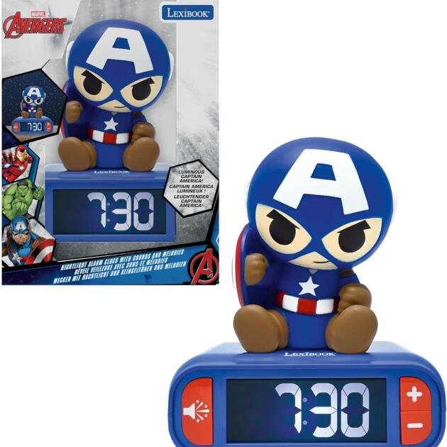 Reloj despertador con luz Avengers