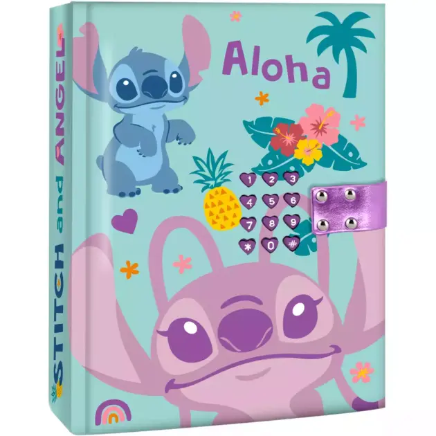 Diario Secreto con Código y Sonidos Stitch & Angel