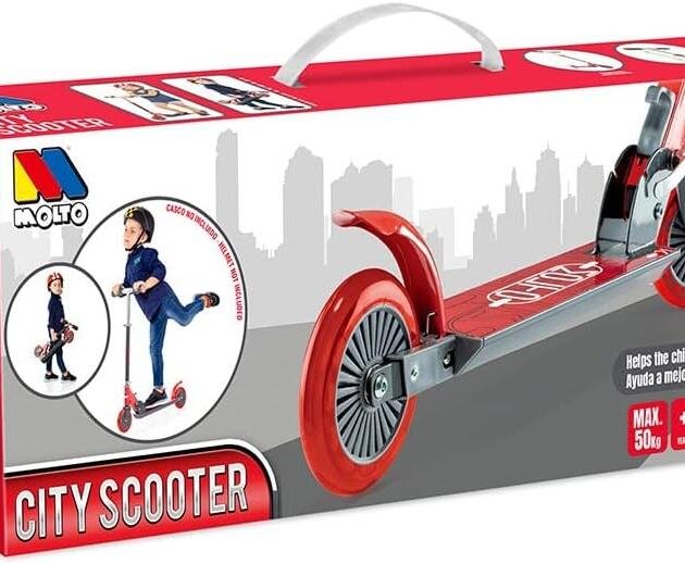 Molto City Scooter Rojo – Patinete Infantil Plegable