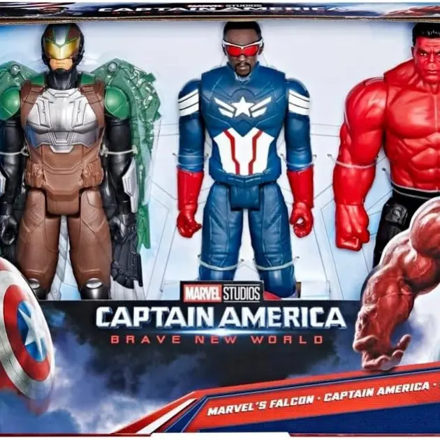Set de Figuras Marvel – Captain America, Red Hulk & Falcon (Titan Hero Series)