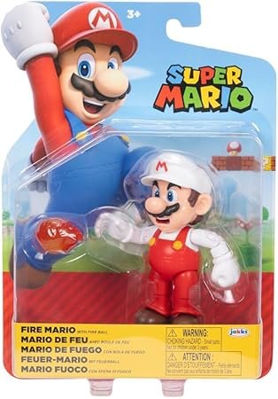 Fire Mario Super Mario – Figura Articulada con Accesorio