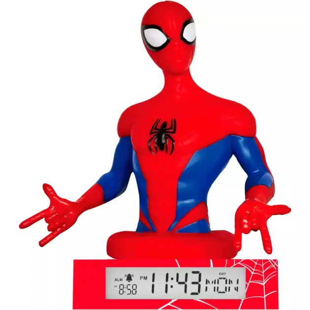 Reloj Despertador 3D Spider-Man con Luz Nocturna
