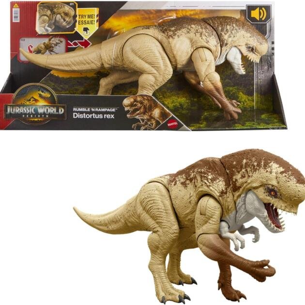 Dinosaurio Distortus Rex Jurassic World con Sonidos y Ataques