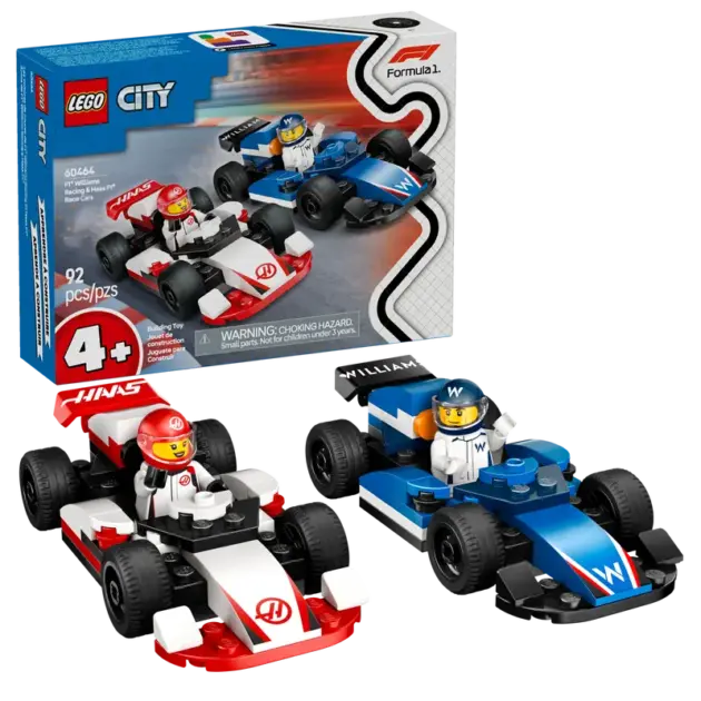 LEGO City 60464 – Coches de Carreras Williams y Haas F1