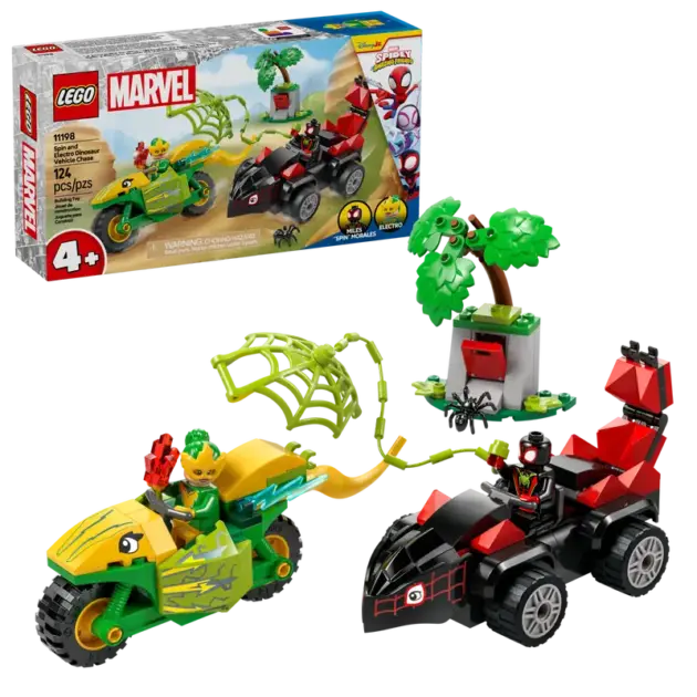 LEGO Marvel Spidey Spin y Electro Persecución en Vehículos 11198