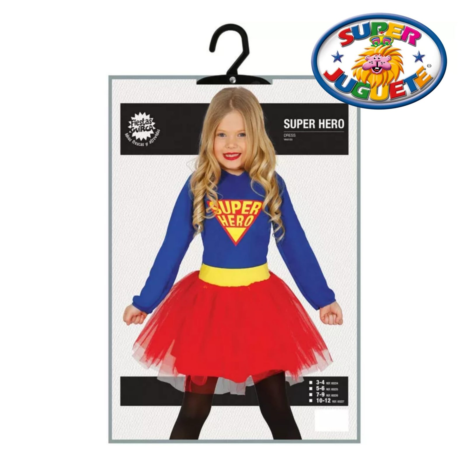 Disfraz Infantil Super Hero con Falda de Tul Roja - Imagen 2