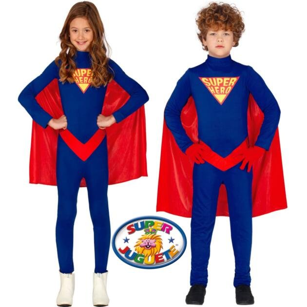 Disfraz Infantil de Superhéroe con Capa Roja Infantil Unisex